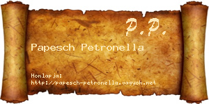 Papesch Petronella névjegykártya